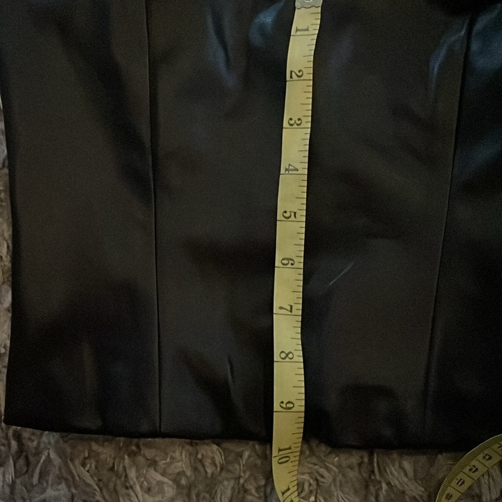 Black Strapless Leather Top - Picture 7 of 8